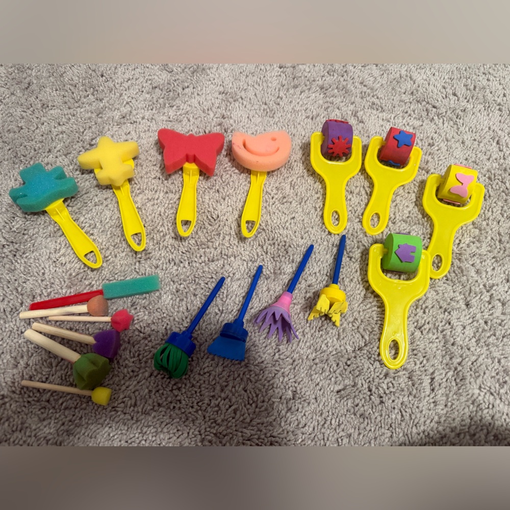 Set of art paint sponge brush sets